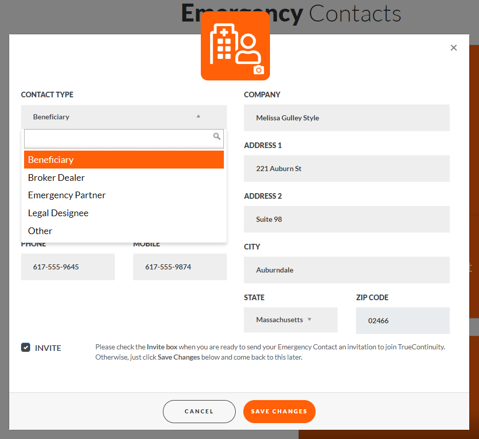 Managing Emergency Contacts for Financial Advisory Firms